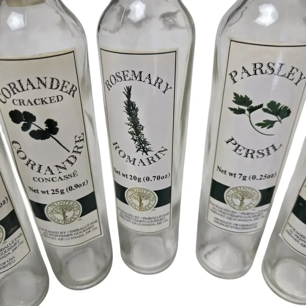 Au Printemps Gourmet Glass Decorative Herb Bottles Ornamental Stopper